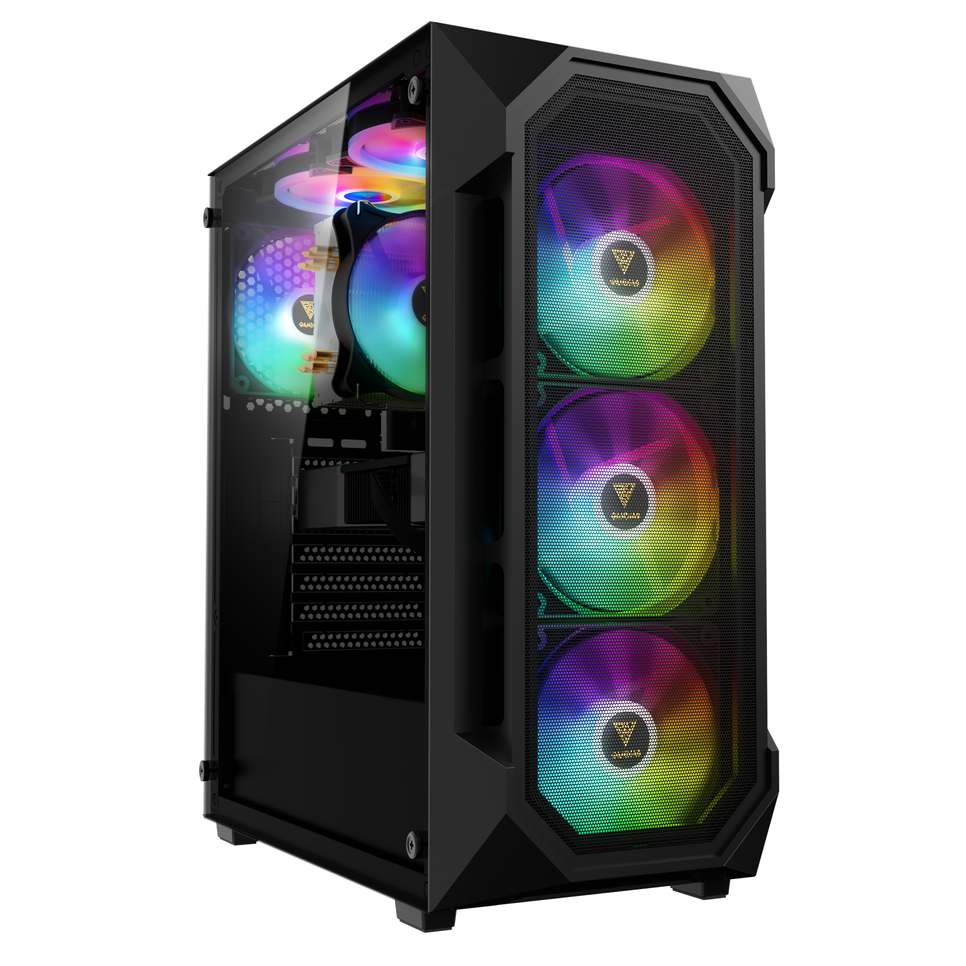GAMDIAS AURA GC1 ELITE ARGB Mid Tower Gaming Case - Black GAMDIAS AURA GC1 ELITE ARGB Mid Tower Gaming Case - Black
